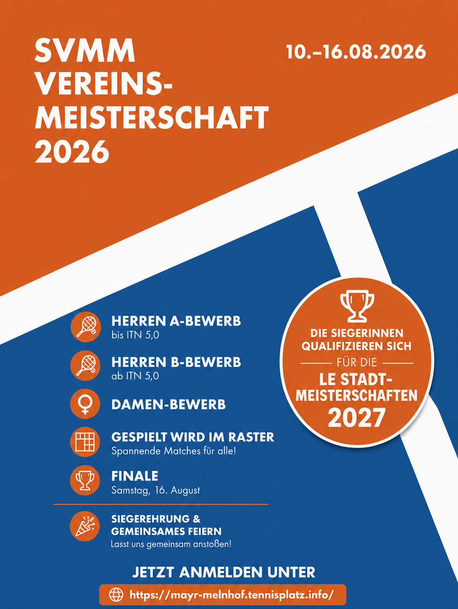 Vereinsmeisterschaften 2026 - Wer krönt sich zum Vereinsmeister?